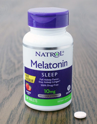 photo of the Natrol 10mg melatonin tablets bottle 