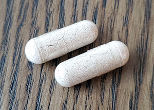 photo of two capsules I took of the physician's choice sleep aid